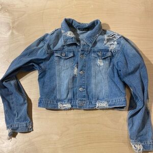 Shein Cropped Jean Jacket XS (BP)